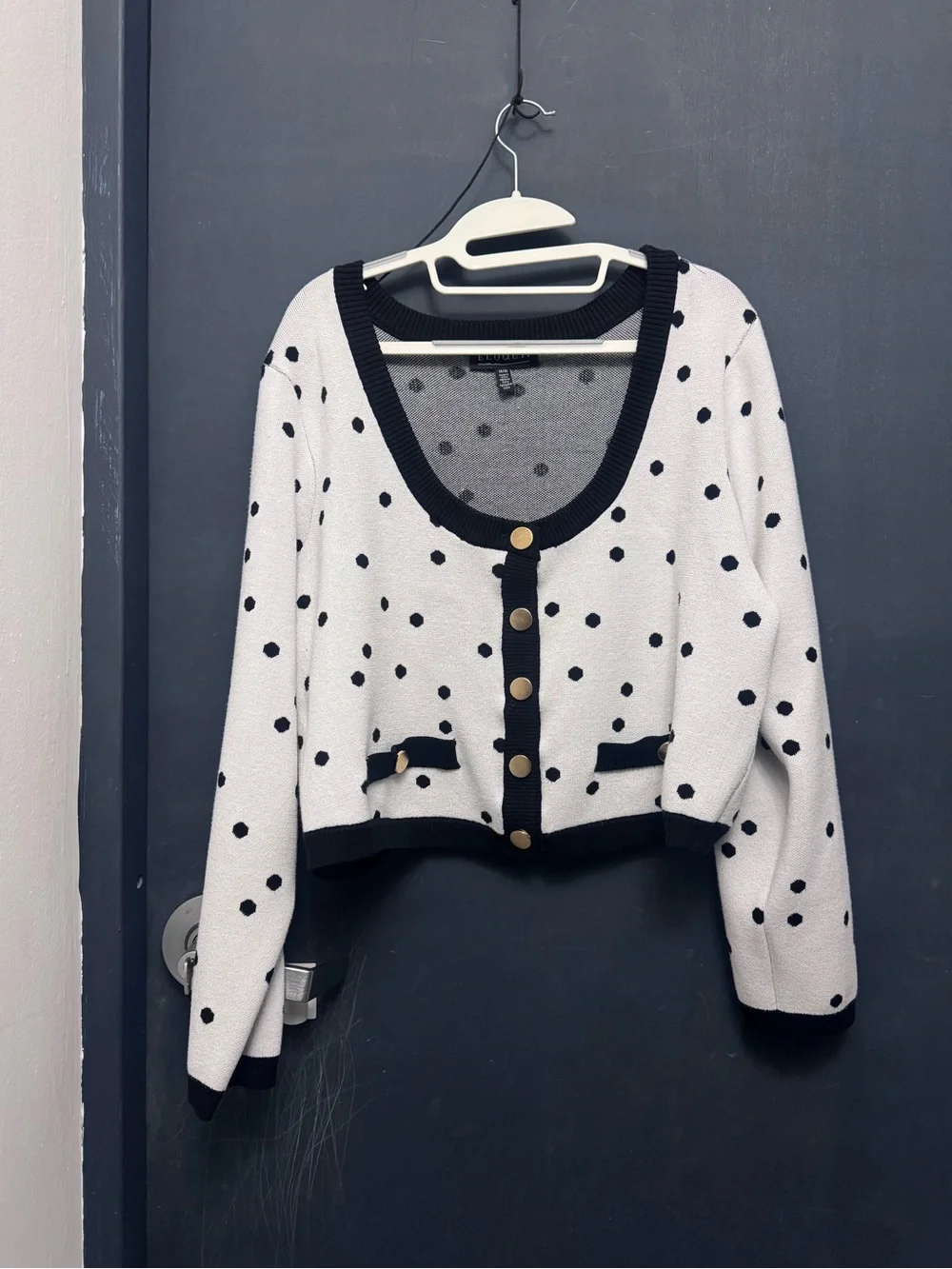 Eloquii White and Black Polka Dots Set